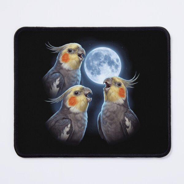 Item preview, Cockatiel Howling Moon Art Parrot Lover designed and sold by TerryConnells.