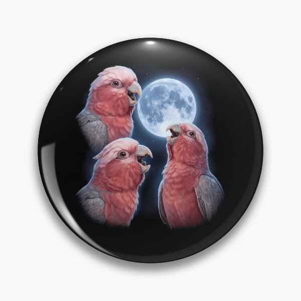 Item preview, Cockatoo Galah Howling Moon Art Parrot Lover designed and sold by TerryConnells.