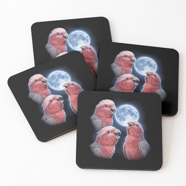 Item preview, Cockatoo Galah Howling Moon Art Parrot Lover designed and sold by TerryConnells.