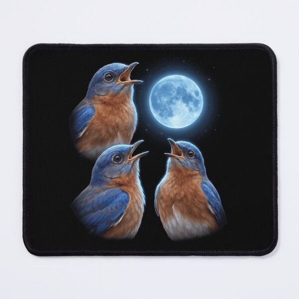 Item preview, Eastern Bluebird Howling Moon Art Bird Lover Birding designed and sold by TerryConnells.