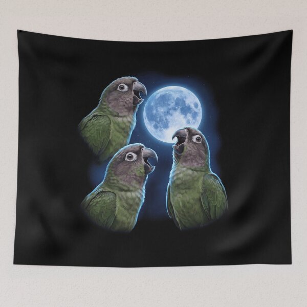 Item preview, Dusky Conure Howling Moon Art Parrot Lover designed and sold by TerryConnells.