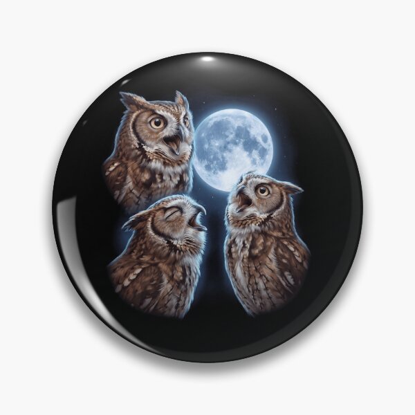 Item preview, Eastern Screech Owl Howling Moon Art Bird Lover Birding designed and sold by TerryConnells.