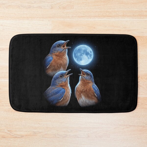 Item preview, Eastern Bluebird Howling Moon Art Bird Lover Birding designed and sold by TerryConnells.