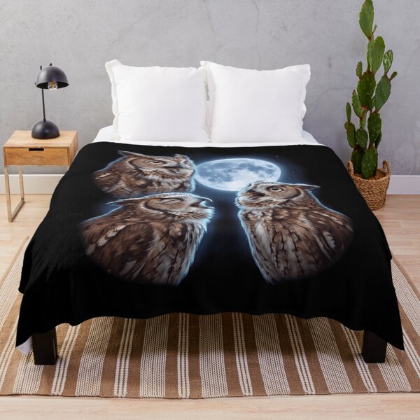Item preview, Eastern Screech Owl Howling Moon Art Bird Lover Birding designed and sold by TerryConnells.