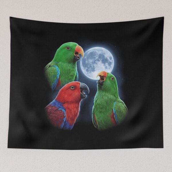 Item preview, Eclectus Howling Moon Art Parrot Lover designed and sold by TerryConnells.