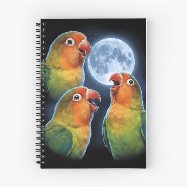 Item preview, Fischer's Lovebird Howling Moon Art Parrot Lover designed and sold by TerryConnells.