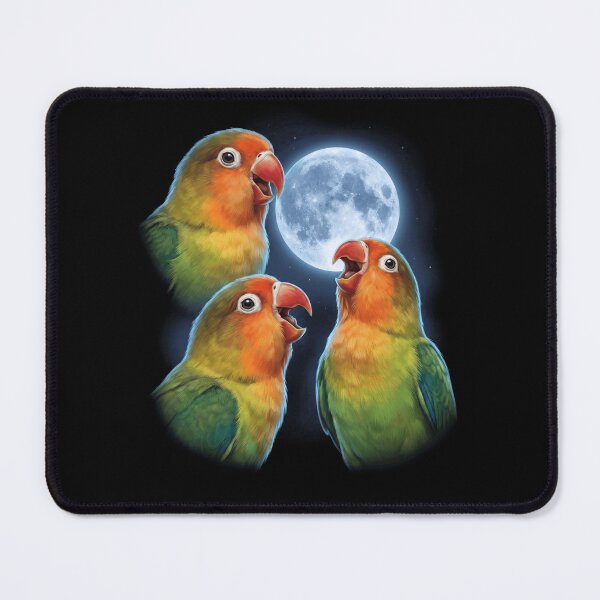 Item preview, Fischer's Lovebird Howling Moon Art Parrot Lover designed and sold by TerryConnells.