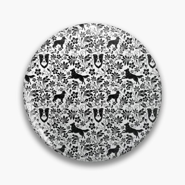 Item preview, Border Collie Floral Silhouette Pattern | Elegant Herding Dog Design designed and sold by WildLakePatterns.