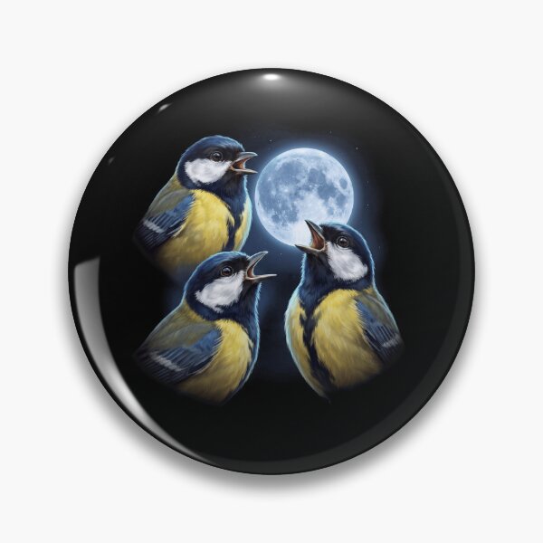 Item preview, Great Tit Howling Moon Art Bird Lover Birding designed and sold by TerryConnells.