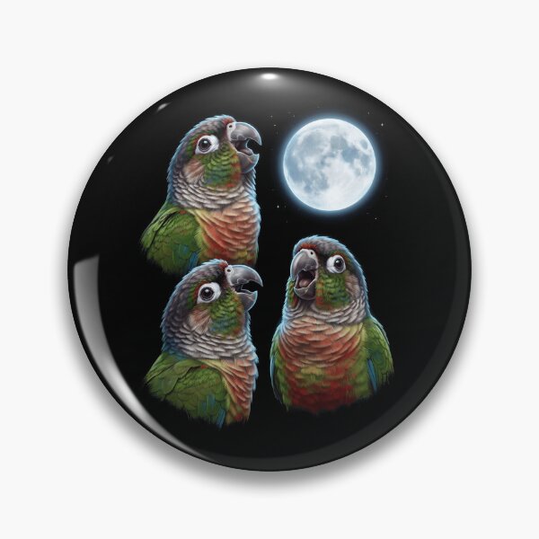Item preview, Green Cheek Conure Howling Moon Art Parrot Lover designed and sold by TerryConnells.