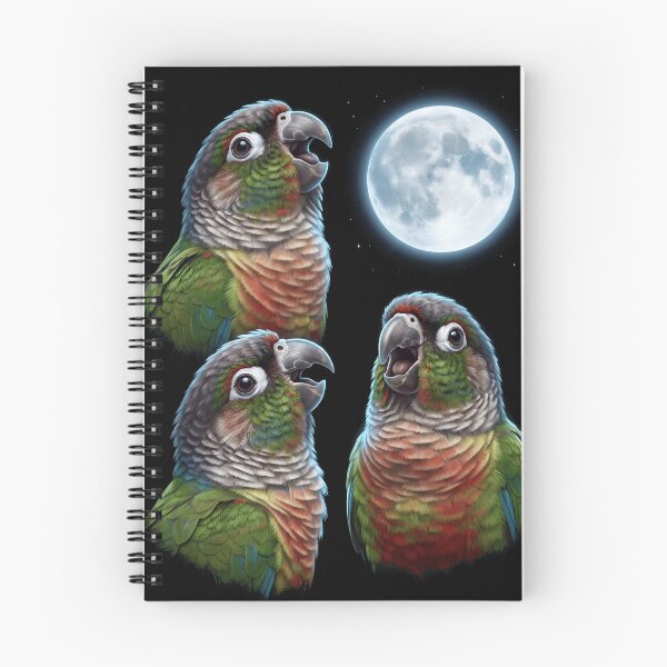 Item preview, Green Cheek Conure Howling Moon Art Parrot Lover designed and sold by TerryConnells.