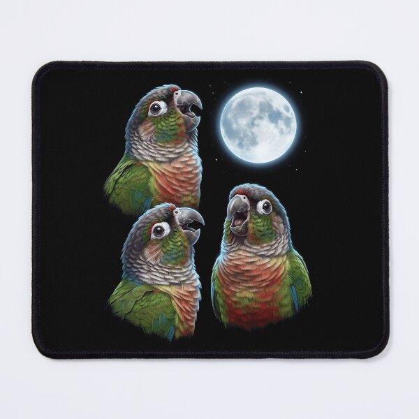 Item preview, Green Cheek Conure Howling Moon Art Parrot Lover designed and sold by TerryConnells.