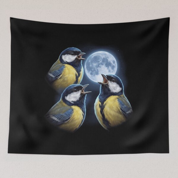 Item preview, Great Tit Howling Moon Art Bird Lover Birding designed and sold by TerryConnells.