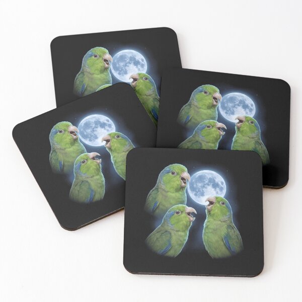 Item preview, Green Parrotlet Howling Moon Art Parrot Lover designed and sold by TerryConnells.