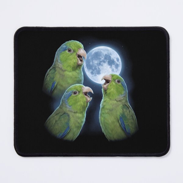 Item preview, Green Parrotlet Howling Moon Art Parrot Lover designed and sold by TerryConnells.
