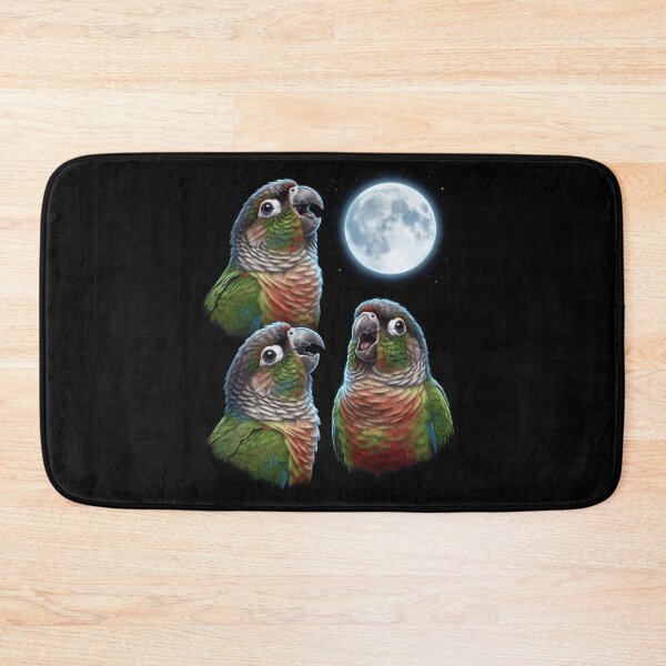 Item preview, Green Cheek Conure Howling Moon Art Parrot Lover designed and sold by TerryConnells.