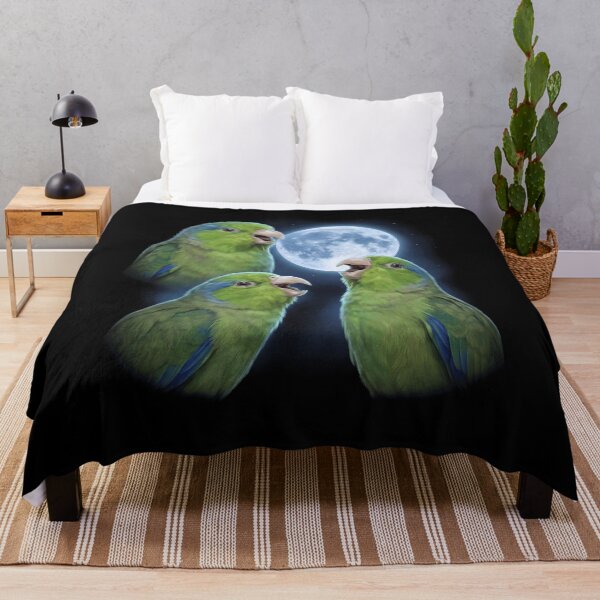 Item preview, Green Parrotlet Howling Moon Art Parrot Lover designed and sold by TerryConnells.