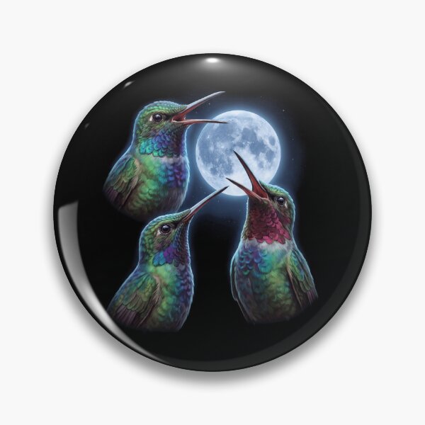 Item preview, Hummingbird Howling Moon Art Bird Lover Birding designed and sold by TerryConnells.