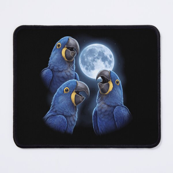 Item preview, Hyacinth Macaw Howling Moon Art Parrot Lover designed and sold by TerryConnells.