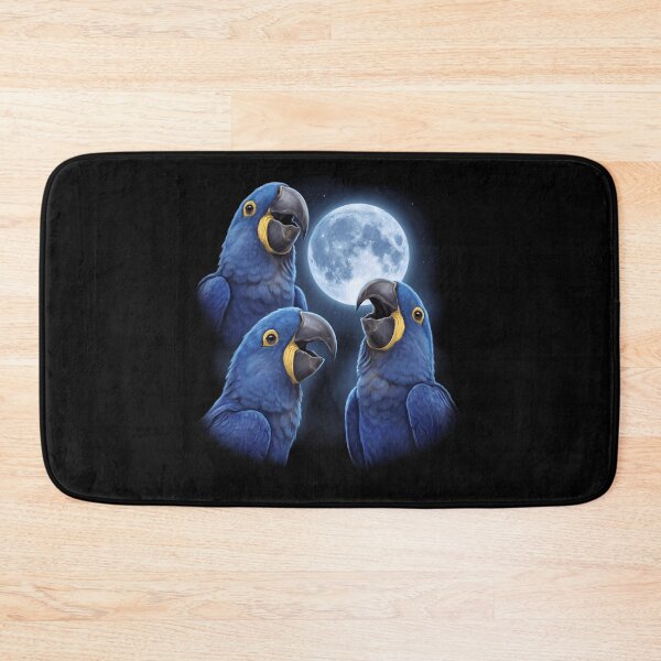 Item preview, Hyacinth Macaw Howling Moon Art Parrot Lover designed and sold by TerryConnells.