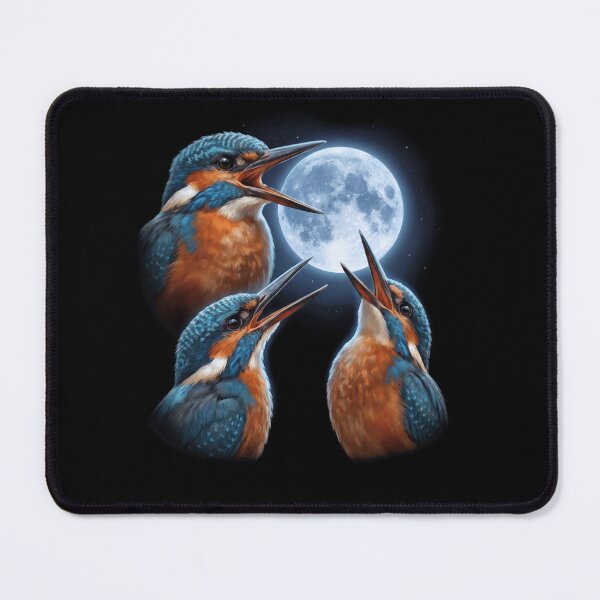 Item preview, Kingfisher Howling Moon Art Bird Lover Birding designed and sold by TerryConnells.