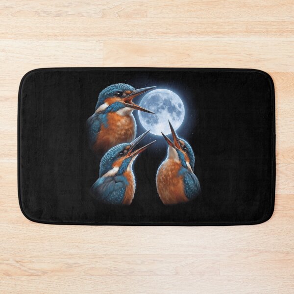 Item preview, Kingfisher Howling Moon Art Bird Lover Birding designed and sold by TerryConnells.