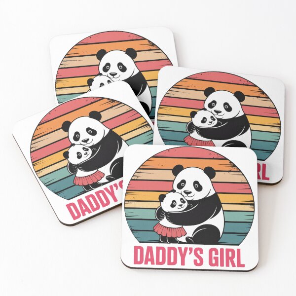 Item preview, Daddy’s Girl Panda Shirt – Cute Retro Panda Family Design designed and sold by Biedroneczka.