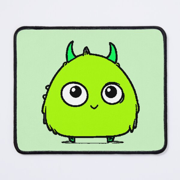 Item preview, Little Green Monster Cute Kawaii Furry Monster Adorable designed and sold by AstronautMerch.