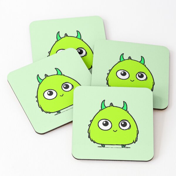 Item preview, Little Green Monster Cute Kawaii Furry Monster Adorable designed and sold by AstronautMerch.
