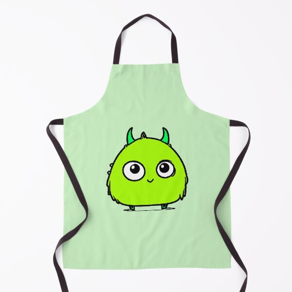 Item preview, Little Green Monster Cute Kawaii Furry Monster Adorable designed and sold by AstronautMerch.