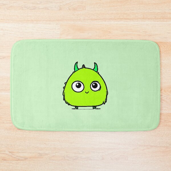 Item preview, Little Green Monster Cute Kawaii Furry Monster Adorable designed and sold by AstronautMerch.