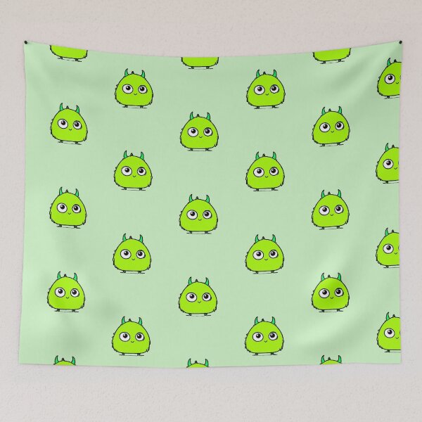 Item preview, Little Green Monster Cute Kawaii Furry Monster Adorable designed and sold by AstronautMerch.