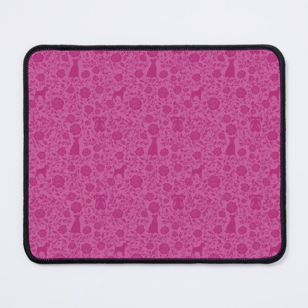 Item preview, Schnauzer Floral Silhouette Pattern | Miniature Standard Giant Dog Design in Pink designed and sold by WildLakePatterns.