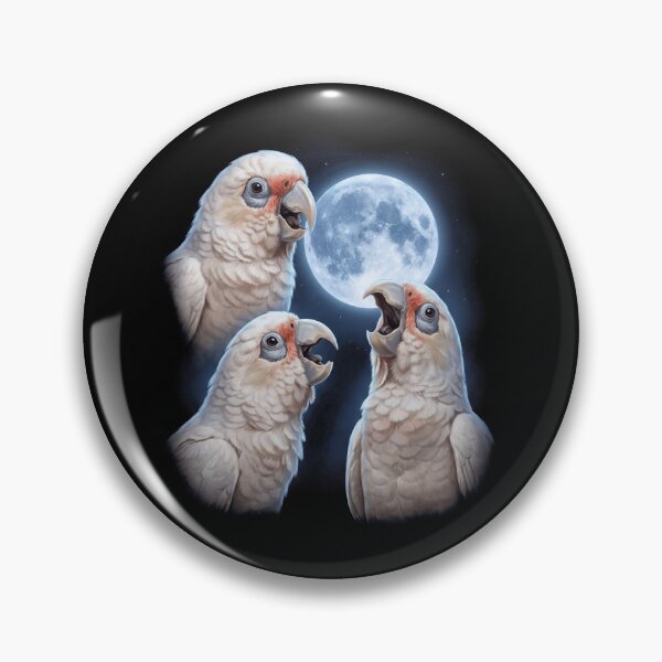 Item preview, Long billed Corella Howling Moon Art Parrot Lover designed and sold by TerryConnells.