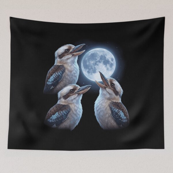 Item preview, Kookaburra Howling Moon Art Bird Lover Birding designed and sold by TerryConnells.