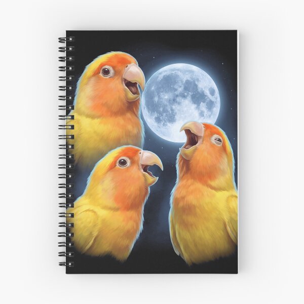 Item preview, Lutino Lovebird Howling Moon Art Parrot Lover designed and sold by TerryConnells.