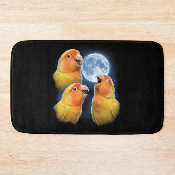 Item preview, Lutino Lovebird Howling Moon Art Parrot Lover designed and sold by TerryConnells.