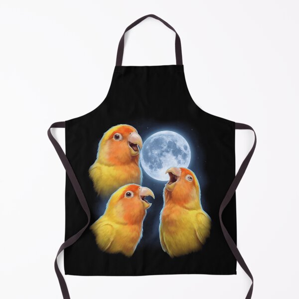 Item preview, Lutino Lovebird Howling Moon Art Parrot Lover designed and sold by TerryConnells.