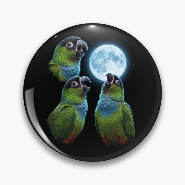 Item preview, Nanday Conure Howling Moon Art Parrot Lover designed and sold by TerryConnells.