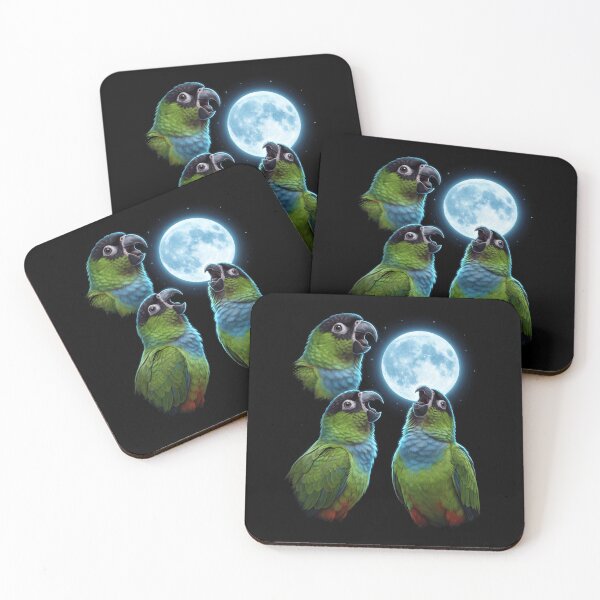 Item preview, Nanday Conure Howling Moon Art Parrot Lover designed and sold by TerryConnells.