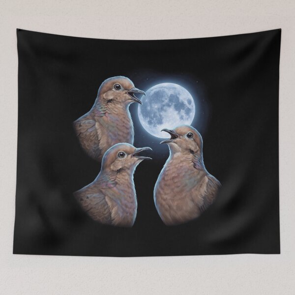 Item preview, Mourning Dove Howling Moon Art Bird Lover Birding designed and sold by TerryConnells.