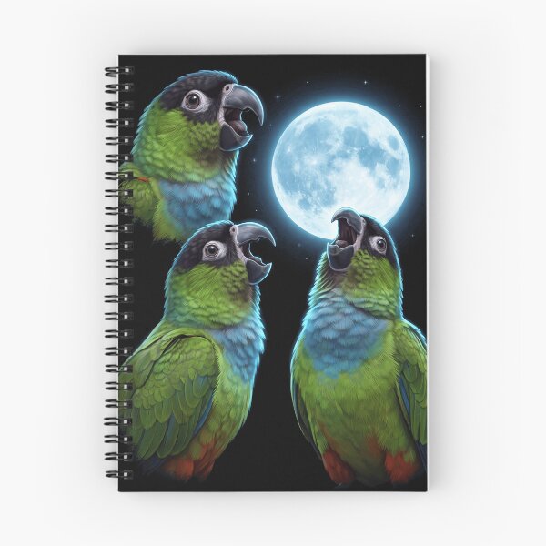 Artikelvorschau, Nanday Conure Howling Moon Art Papageienliebhaber entworfen und verkauft von TerryConnells.