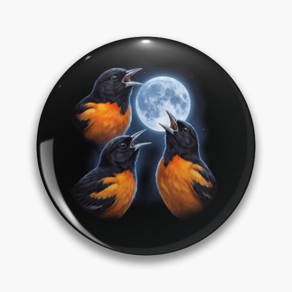 Item preview, Oriole Howling Moon Art Bird Lover Birding designed and sold by TerryConnells.