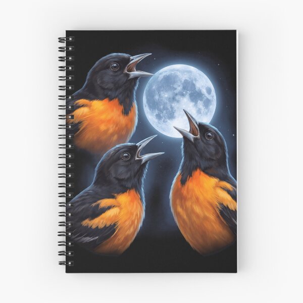 Item preview, Oriole Howling Moon Art Bird Lover Birding designed and sold by TerryConnells.