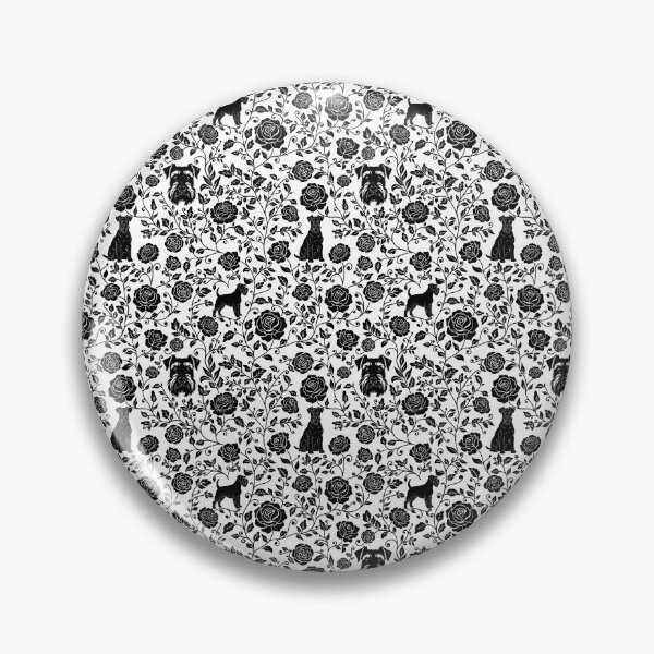 Item preview, Schnauzer Floral Silhouette Pattern | Miniature Standard Giant Dog Design designed and sold by WildLakePatterns.