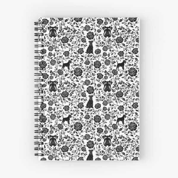 Item preview, Schnauzer Floral Silhouette Pattern | Miniature Standard Giant Dog Design designed and sold by WildLakePatterns.