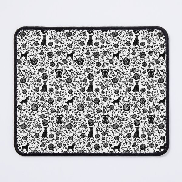 Item preview, Schnauzer Floral Silhouette Pattern | Miniature Standard Giant Dog Design designed and sold by WildLakePatterns.