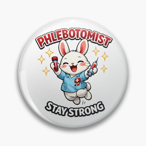 Item preview, Cute Bunny Phlebotomist Motivation Shirt – Funny Medical Rabbit Stay Strong Design for National Phlebotomist Recognition Week designed and sold by ClinicalHubs.