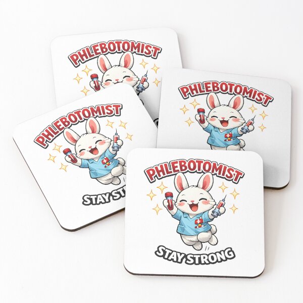 Item preview, Cute Bunny Phlebotomist Motivation Shirt – Funny Medical Rabbit Stay Strong Design for National Phlebotomist Recognition Week designed and sold by ClinicalHubs.