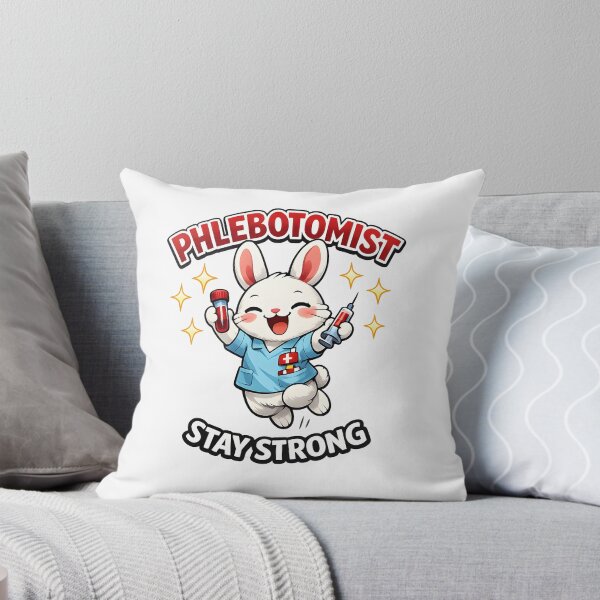 Item preview, Cute Bunny Phlebotomist Motivation Shirt – Funny Medical Rabbit Stay Strong Design for National Phlebotomist Recognition Week designed and sold by ClinicalHubs.